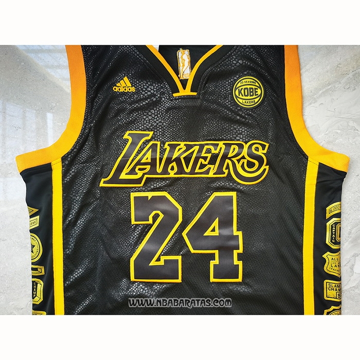 Camiseta Los Angeles Lakers Kobe Bryant #24 Retired Negro